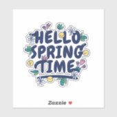 STICKER DEVIS DE SUIVI DE TEMPS DE PRINTEMPS (Feuille)