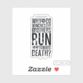 Sticker Devis des frères Winchester surnaturels (Feuille)