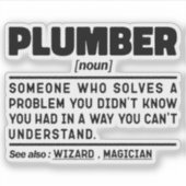 Sticker Devis d'Humour de réparation de plomberie Noun (Devant)