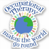 Sticker Devis du monde de l'ergothérapie inspirante (Devant)