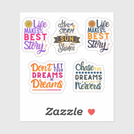Sticker DEVIS MOTIVATIONNELS 5 pack (Feuille)