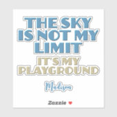 Sticker Devis Sky de nom personnalisé (Feuille)