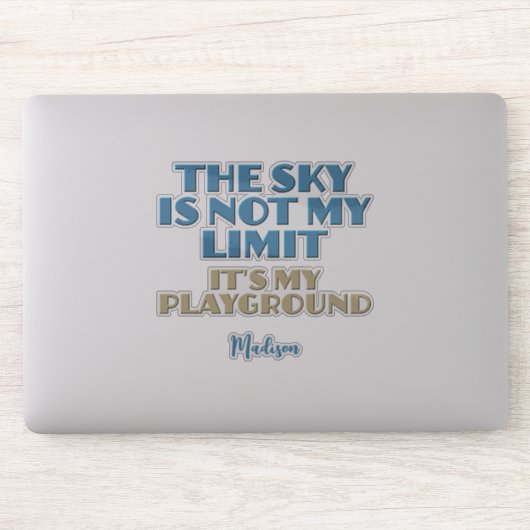 Sticker Devis Sky de nom personnalisé (Ordinateur)