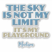 Sticker Devis Sky de nom personnalisé (Devant)