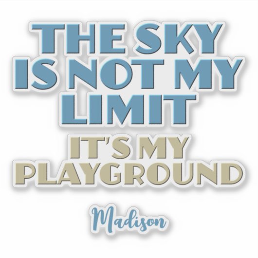 Sticker Devis Sky de nom personnalisé (Devant)