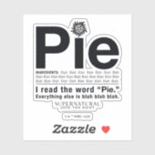 Sticker Devis surnaturel "à tarte" (Feuille)