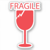 Sticker d'expédition fragile (Devant)