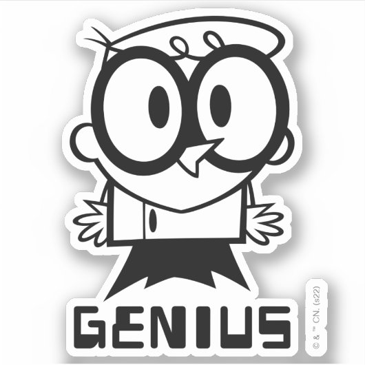 Sticker Dexter "Genius" - Graphique en bref (Devant)