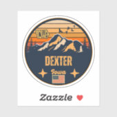 Sticker Dexter, Iowa, États-Unis (Feuille)