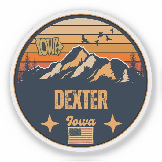 Sticker Dexter, Iowa, États-Unis (Devant)