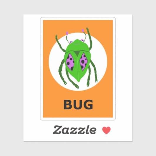 Sticker d'Halloween BUG (Feuille)