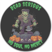 🖤 Sticker d'Halloween Frankenstein noir 💀 🎃 (Devant)