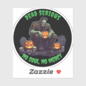 🖤 Sticker d'Halloween Frankenstein noir 💀 🎃 (Feuille)