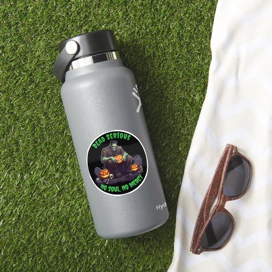 🖤 Sticker d'Halloween Frankenstein noir 💀 🎃 (HydroFlask Insitu)