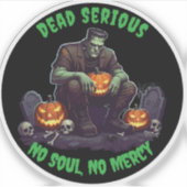 🖤 Sticker d'Halloween Frankenstein noir 💀 🎃 (Devant)