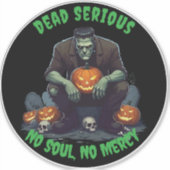 🖤 Sticker d'Halloween Frankenstein noir 💀 🎃 (Devant)