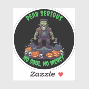 🖤 Sticker d'Halloween Frankenstein noir 💀 🎃