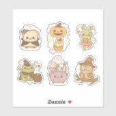 Sticker d'Halloween mignon (Feuille)