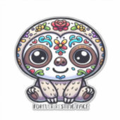 Sticker Dia De Los Muertos Sloth T-Shirt Actif (Devant)