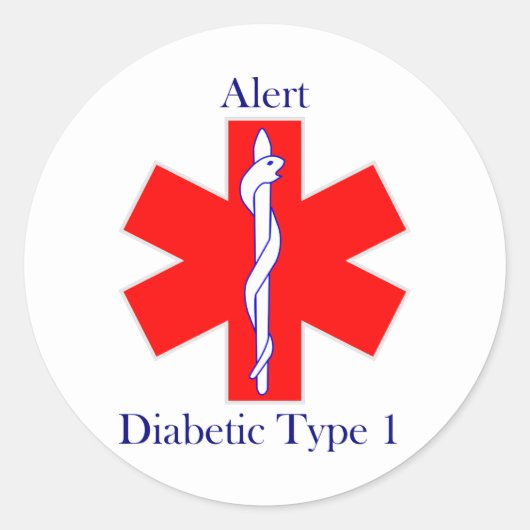 Sticker Diabetic Type 1 (Devant)