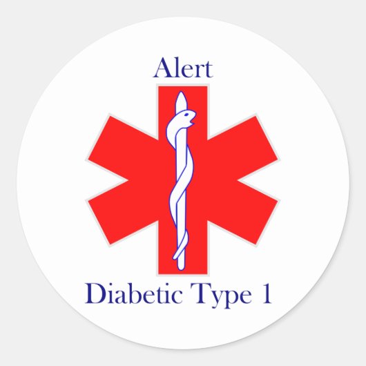 Sticker Diabetisch type 1 (Voorkant)