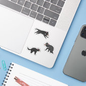 Sticker diable de Tasmanie (Ordinateur portable avec iPhone)