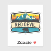 Sticker Diable Rouge, Alaska (Feuille)