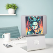 Sticker Diable Succubus (Ordinateur portable sur le bureau)