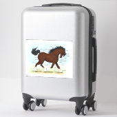 Sticker Diagramme d'anatomie équine éducative du Cheval de (Sur valise)