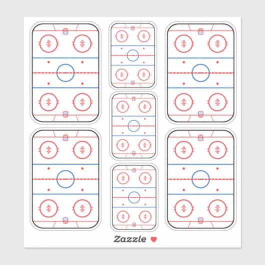 Sticker Diagramme de la patinoire - Graphique de jeu de ho (Feuille)