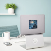 Sticker Diamants de lune dans le noir (Ordinateur portable sur le bureau)