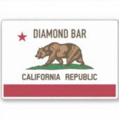 Sticker Diamond Bar Californie (Devant)