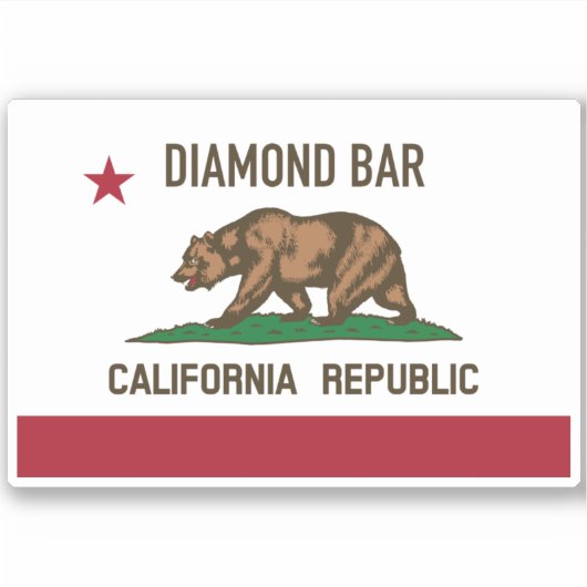 Sticker Diamond Bar Californie (Devant)