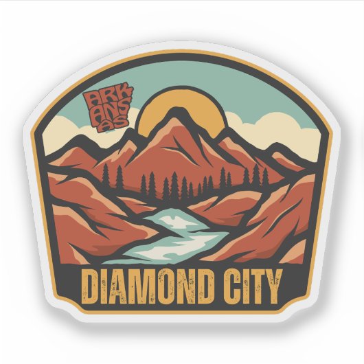 Sticker Diamond City, Arkansas  (Devant)