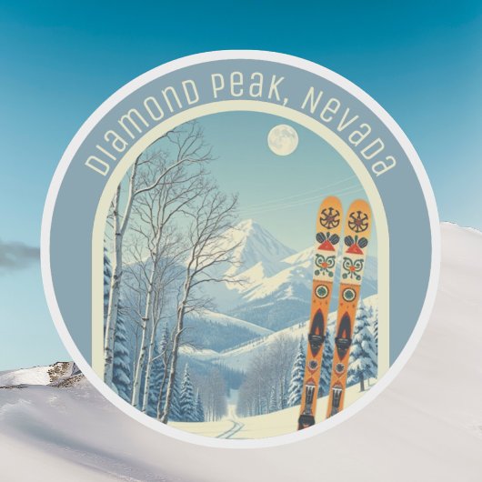 Sticker Diamond Peak Nevada ski souvenir 