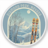 Sticker Diamond Peak Nevada ski souvenir  (Devant)