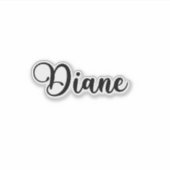 Sticker Diane Name - Calligraphie manuscrite (Devant)