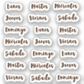 Sticker Dias de la semana minuscule latte (Recto)