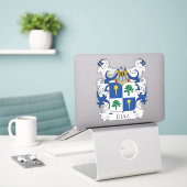 Sticker Diaz Family Crest (Ordinateur portable sur le bureau)