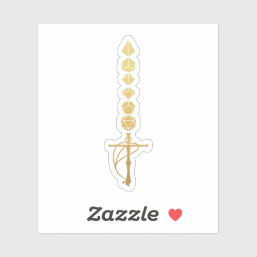 Sticker Dice Greatsword de la barbare (Feuille)