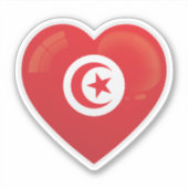 Sticker d'icône d'amour Tunisie (Devant)