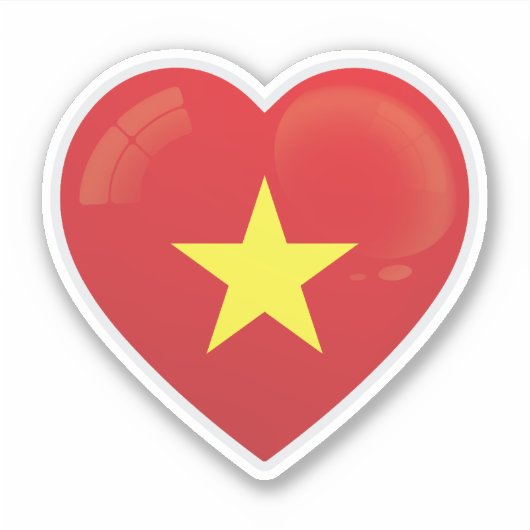 Sticker d'icône de drapeau du Vietnam (Devant)