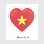 Sticker d'icône de drapeau du Vietnam (Feuille)