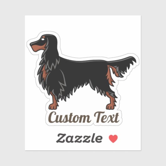 Sticker d'icône Gordon Setter (Feuille)