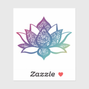 Sticker Die-Cut Coloré Lotus Flower