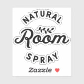 Sticker Die Cut Natural Room Spray Essential Oil (Feuille)