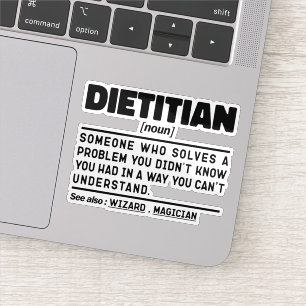 Sticker Diététiste Noun Définition Nutrition Coach Funny