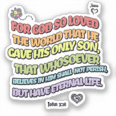 Sticker Dieu a aimé le monde (Recto)