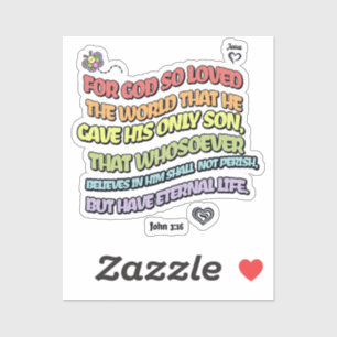 Sticker Dieu aima le monde