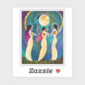 Sticker Dieu bénisse tout sous la lune (Feuille)